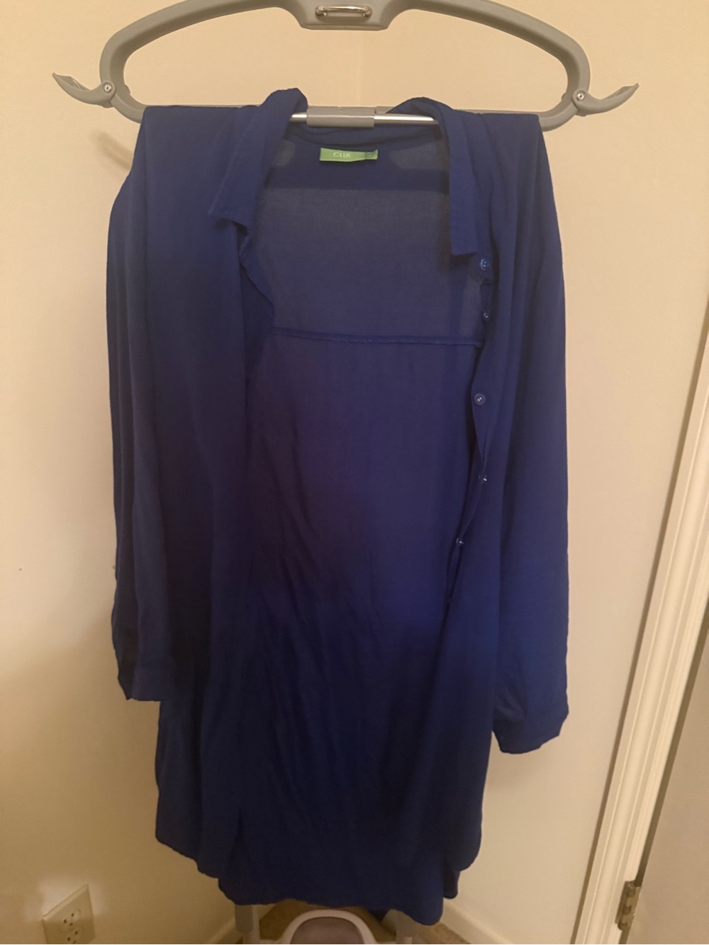 Women’s Royal Blue Button-Up Blouse